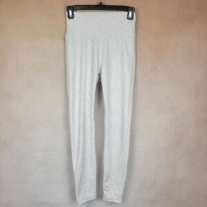 Anthropologie All Fenix White Zebra Print Leggings Size  Medium